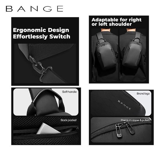 تصویر  کیف کراس بادی مردانه بنج BANGE BG-3077 ضدآب