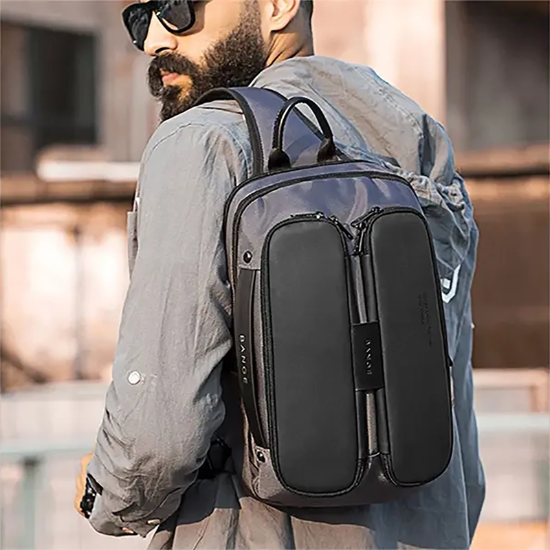 تصویر  کیف کراس بادی بنج اصل Bange BG-7079 ضدآب USB دار