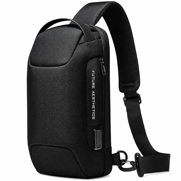 تصویر  کیف کراس بادی مردانه بنج اصل BANGE BG-22085 رمز دار با پورت USB