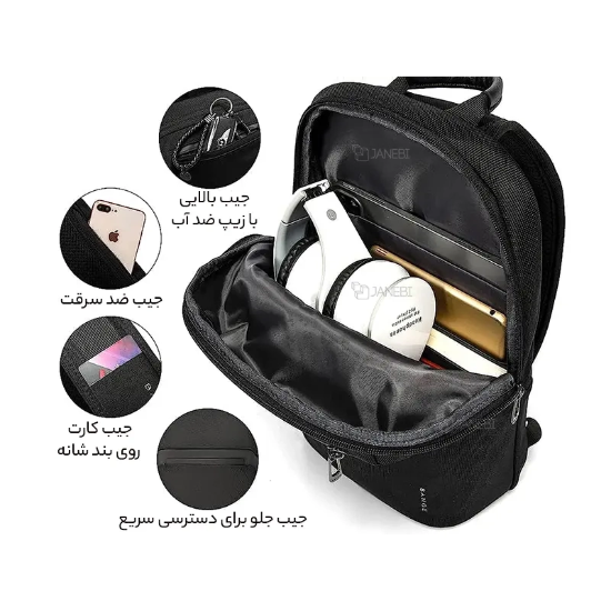 تصویر  کیف کراس بادی مردانه ضد آب بنج Bange BG-7719