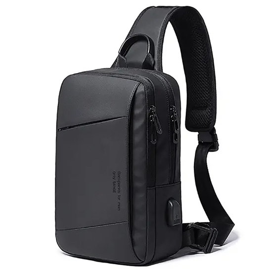 تصویر  کیف کراس بادی مردانه USB دار بنج Bange BG-22002