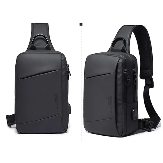 تصویر  کیف کراس بادی مردانه USB دار بنج Bange BG-22002