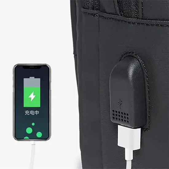 تصویر  کیف کراس بادی مردانه USB دار بنج Bange BG-22002