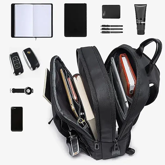تصویر  کیف کراس بادی مردانه USB دار بنج Bange BG-22002