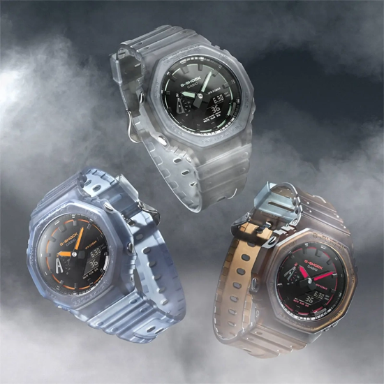 تصویر  ساعت مچی مردانه کاسیو CASIO G-SHOCK مدل GA-2100K-5ADR شفاف و ضد ضربه