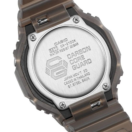 تصویر  ساعت مچی مردانه کاسیو CASIO G-SHOCK مدل GA-2100K-5ADR شفاف و ضد ضربه
