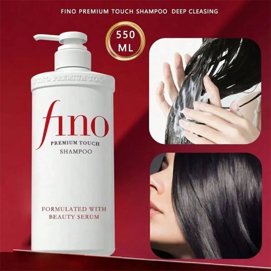 تصویر  شامپو فینو Fino مدل Premium Touch حاوی ترکیبات مغذی و آبرسان 550ml