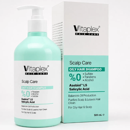 تصویر  شامپو مو ویتاپلکس مدل Scalp Care مناسب موهای چرب بدون سولفات 500ml