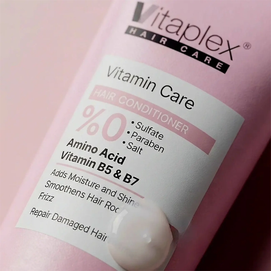 تصویر  نرم کننده موهای خشک و نرمال ویتاپلکس مدل Vitamin Care فاقد سولفات 250ml