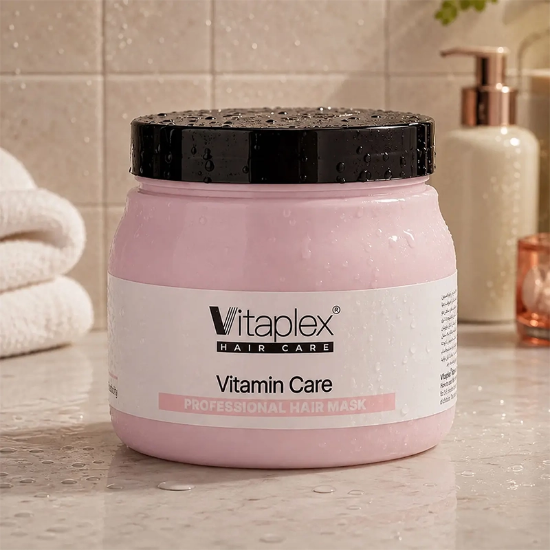 تصویر  ماسک مو ویتامینه ویتاپلکس مدل Vitamin Care فاقد سولفات مناسب موی خشک و معمولی 500ml