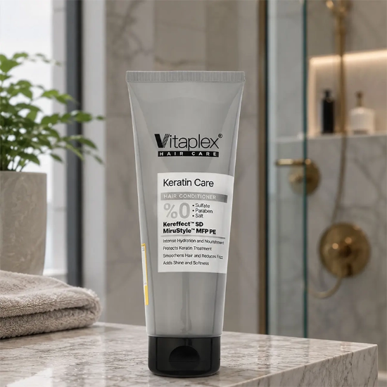 تصویر  نرم کننده مو ویتاپلکس مدل Keratin Care مناسب موی کراتین شده 250ml