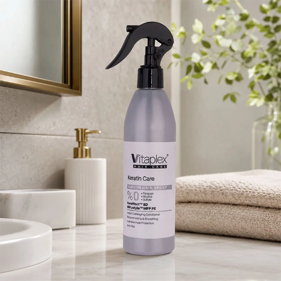 تصویر  اسپری نرم کننده مو ویتاپلکس مدل KC04 فاقد سولفات مناسب موی کراتین شده 300ml