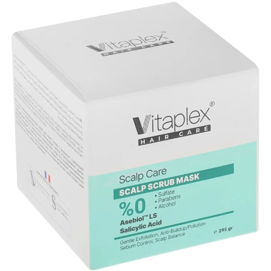 تصویر  ماسک اسکراب ضدشوره ویتاپلکس مدل Scalp Care تنظیم کننده چربی 295 گرم