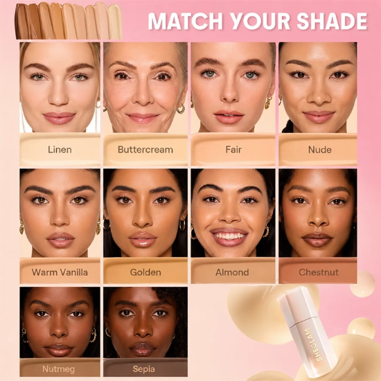 کانسیلر مایع شیگلم SHEGLAM اصل مدل Hideaway Full-Coverage فول کاور