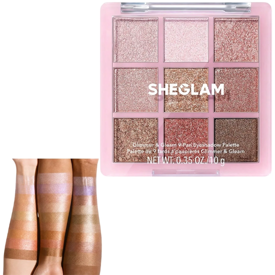 پالت سایه چشم شیگلم SHEGLAM اصل با 9 رنگ شاین و مات