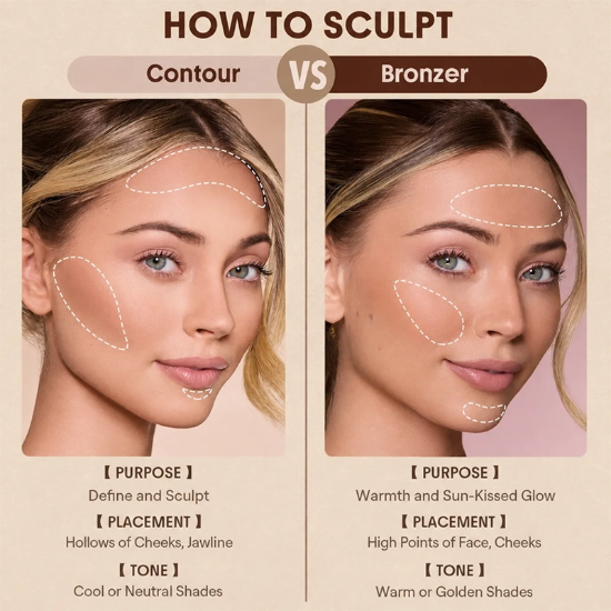 کانتور و برنزر استیکی شیگلم SHEGLAM اصل مدل Buttery Buff وزن 6 گرم