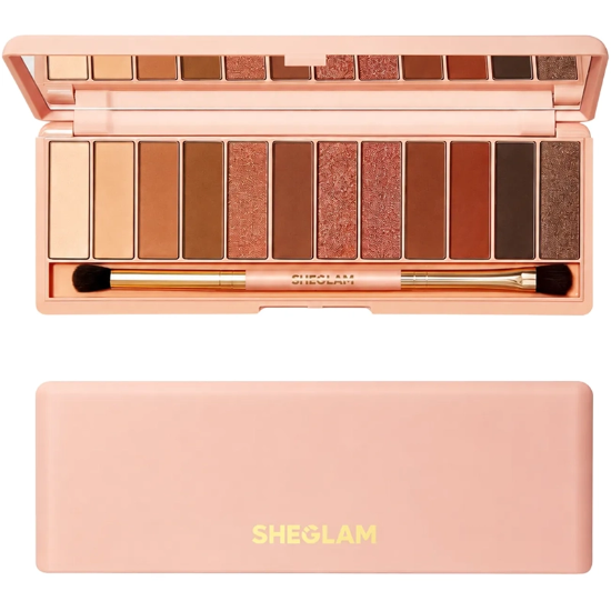 پالت سایه چشم شیگلم Sheglam اصل مدل Burgundy با 12 رنگ