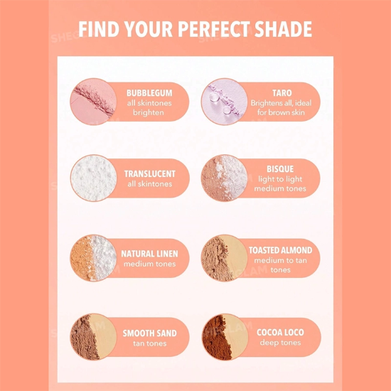 پودر فیکس دوکاره شیگلم SHEGLAM اصل مدل Insta-Ready