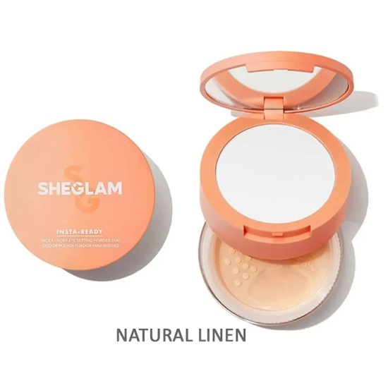 پودر فیکس دوکاره شیگلم SHEGLAM اصل مدل Insta-Ready