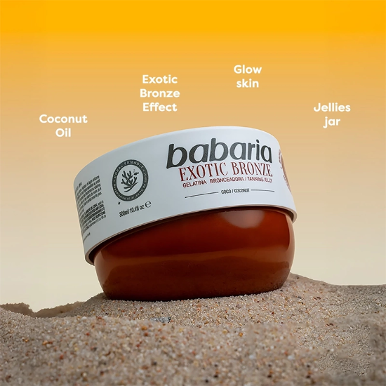 ژل برنزه کننده باباریا Babaria اصل مدل Exotic Bronze حجم 300 میلی لیتر
