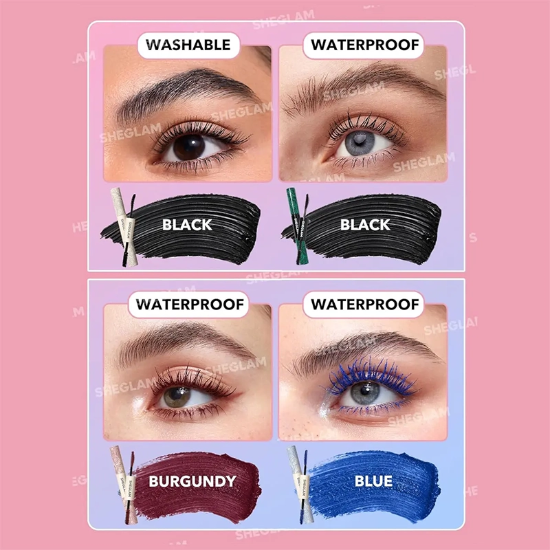 ریمل دوسر رنگی حجم دهنده و ضدآب شیگلم SHEGLAM اصل مدل All In One