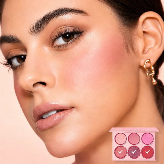 پالت رژگونه شیگلم SHEGLAM اصل مدل Floral Flush در 6 رنگ