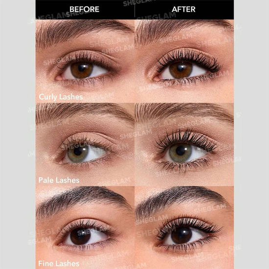 ریمل دوسر بلند کننده و حجم دهنده شیگلم SHEGLAM اصل مدل All-In-One مشکی