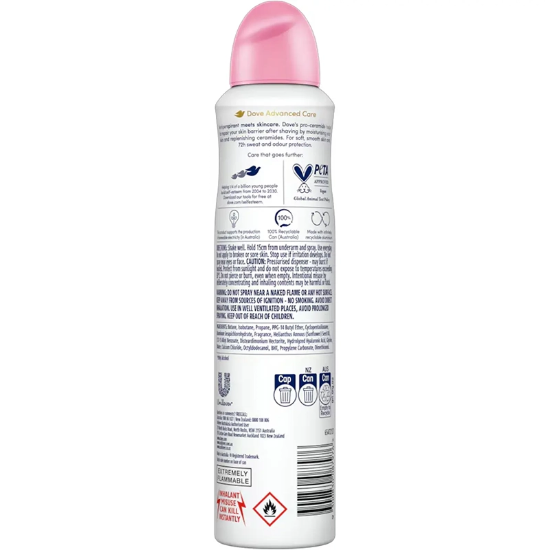 اسپری ضد تعریق زنانه داو Dove مدل Advanced Care انار و به لیمو 250ml
