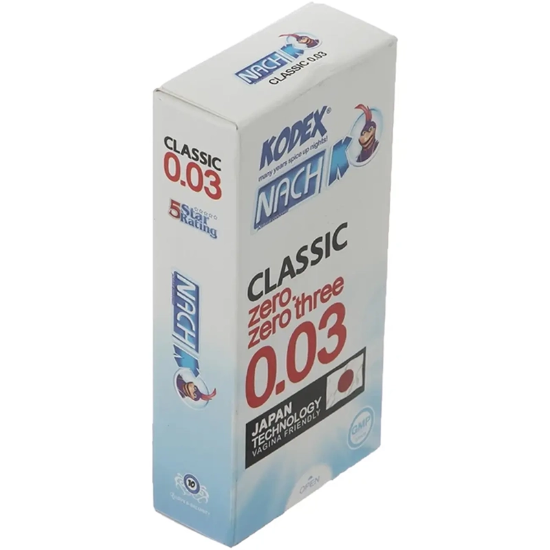 کاندوم ناچ کدکس KODEX مدل CLASSIC ضخامت بسیار نازک 30 میکرون