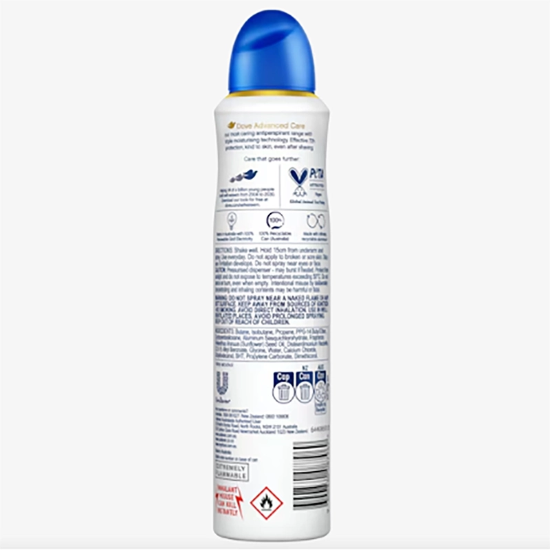 اسپری ضد تعریق زنانه داو Dove مدل Advanced Care Original 72h حجم 250ml