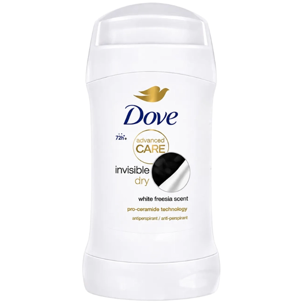 استیک ضد تعریق زنانه داو Dove مدل Invisible Dry ماندگاری 72 ساعته 50ml