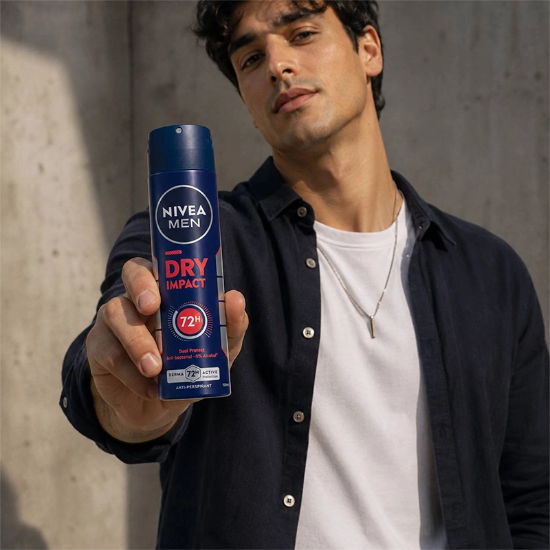 اسپری ضد تعریق مردانه نیوآ NIVEA مدل Dry Impact 72h حجم 150ml