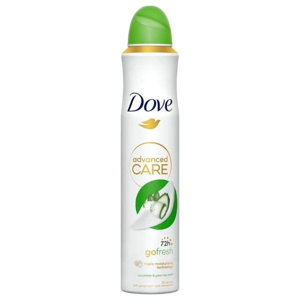 اسپری دئودورانت ضد تعریق زنانه داو Dove مدل Go Fresh حجم 250ml