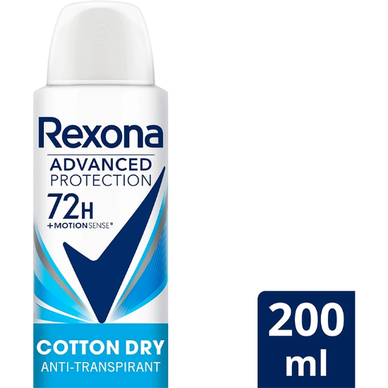 اسپری ضد تعریق زنانه رکسونا Rexona مدل Cotton Dry 72h حجم 200ml