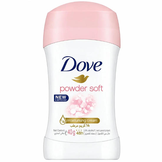 تصویر  استیک ضد تعریق زنانه داو Dove مدل Powder Soft با محافظت 48 ساعته 40g