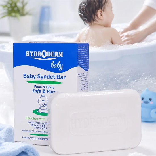 تصویر  پن شستشوی صورت و بدن کودک هیدرودرم Hydroderm مدل Baby Syndet Bar