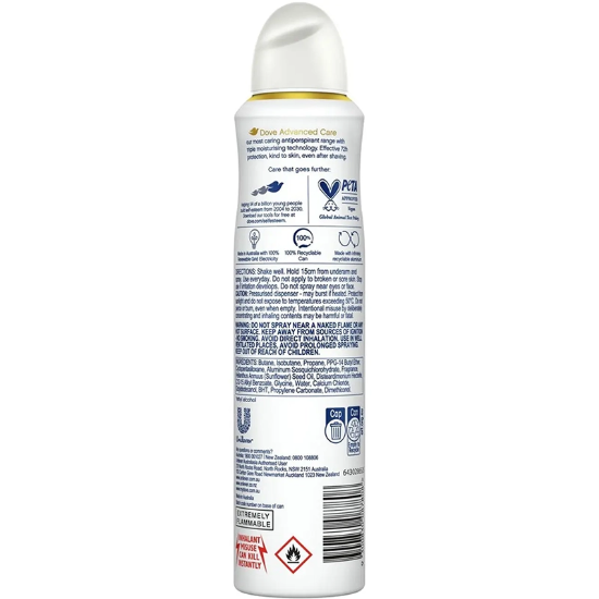 تصویر  اسپری ضد تعریق زنانه داو Dove با رایحه نارگیل و یاس 72 ساعته ظرفیت 250ml