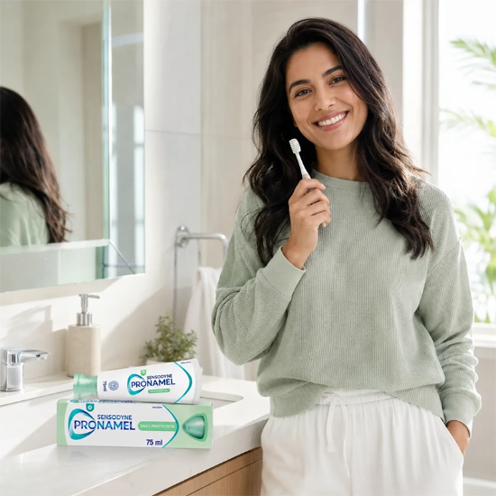 تصویر  خمیر دندان سنسوداین Sensodyne مدل Pronamel حاوی فلوراید 75 میلی لیتر