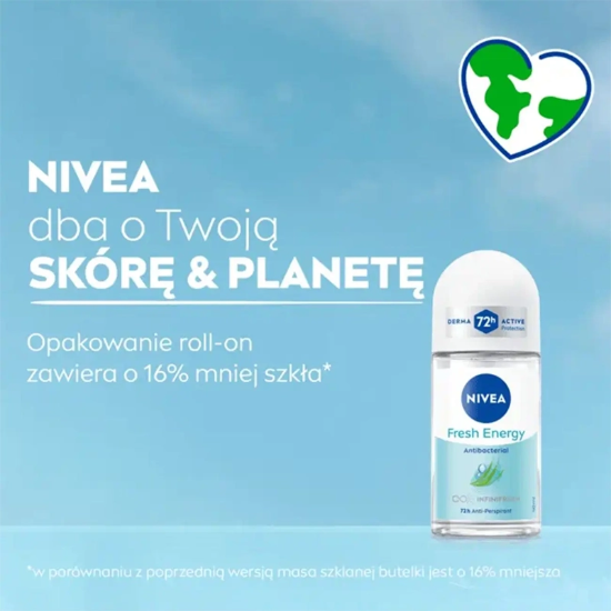 تصویر  رول ضد تعریق زنانه نیوآ NIVEA مدل Fresh Energy 72H آنتی باکتریال 50ml