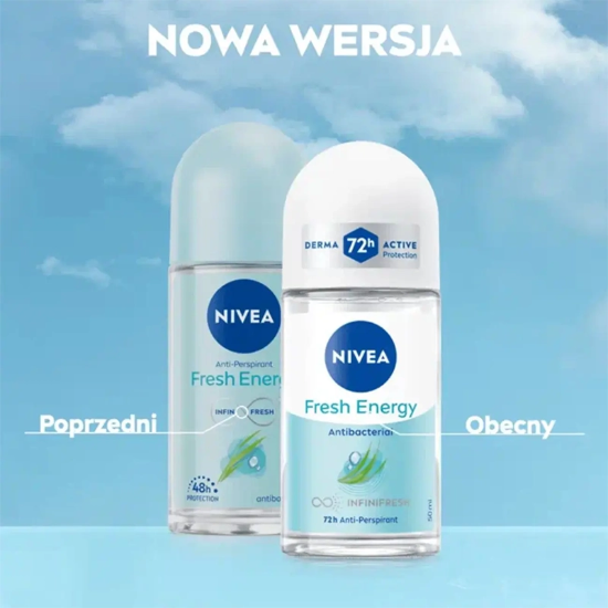 تصویر  رول ضد تعریق زنانه نیوآ NIVEA مدل Fresh Energy 72H آنتی باکتریال 50ml