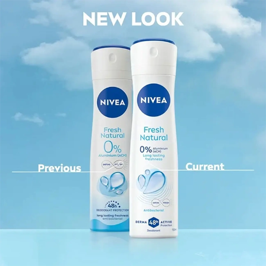 تصویر  اسپری ضد تعریق زنانه نیوآ NIVEA مدل Fresh Natural محافظت 48 ساعته 150ml