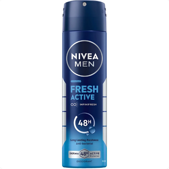تصویر  اسپری ضد تعریق مردانه نیوآ NIVEA مدل Fresh Active محافظت 48 ساعته 150ml