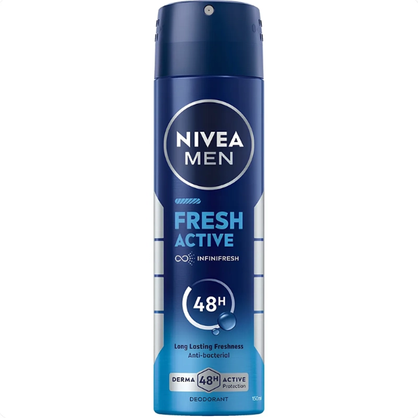 تصویر  اسپری ضد تعریق مردانه نیوآ NIVEA مدل Fresh Active محافظت 48 ساعته 150ml