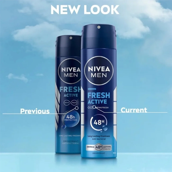 تصویر  اسپری ضد تعریق مردانه نیوآ NIVEA مدل Fresh Active محافظت 48 ساعته 150ml