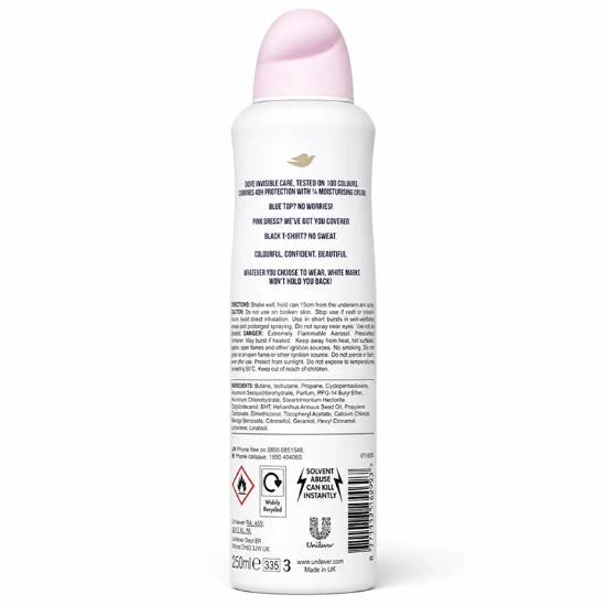 تصویر  اسپری دئودورانت ضد تعریق زنانه داو Dove مدل Invisible Care حجم 250ml