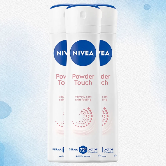 تصویر  اسپری ضد تعریق زنانه نیوآ NIVEA مدل Powder Touch با محافظت 72 ساعته 150ml