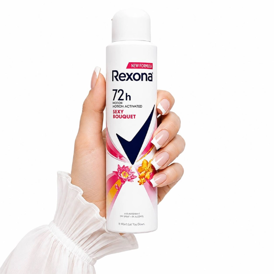 تصویر  اسپری ضد تعریق زنانه رکسونا Rexona مدل Sexy Bouquet 72h حجم 200ml