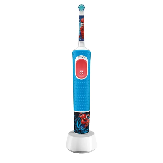 تصویر  مسواک برقی کودک اورال بی Oral-B مدل Spiderman با سری فوق نرم