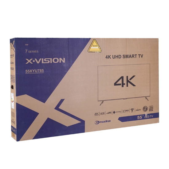تصویر  تلویزیون 55 اینچ ال ای دی هوشمند ایکس ویژن مدل 55XYU785